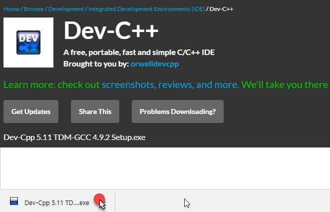 วิธีติดตั้งโปรแกรม Dev-C++