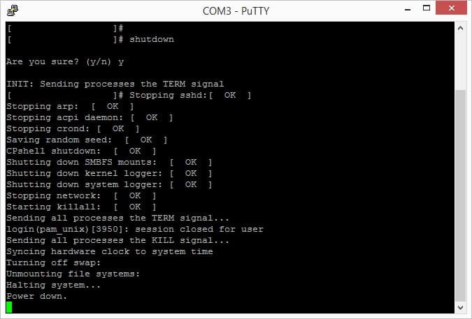 วิธีปิดเครื่อง Check Point UTM-1 570 Firewall