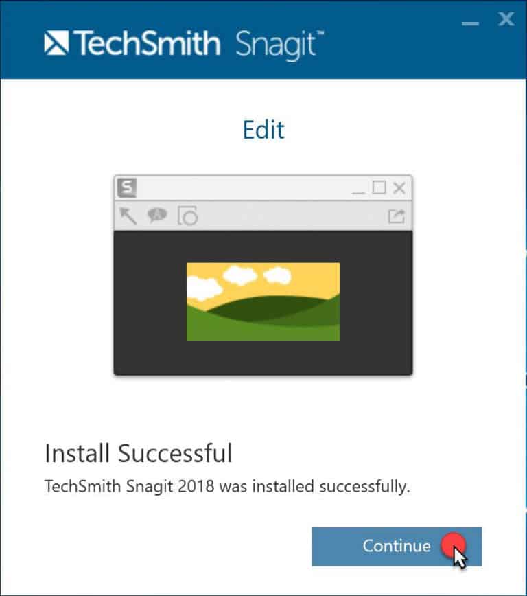 snagit 2018 dissapears on capyure
