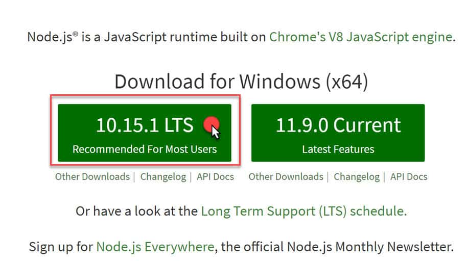 วิธีติดตั้ง Node.js สำหรับ Windows