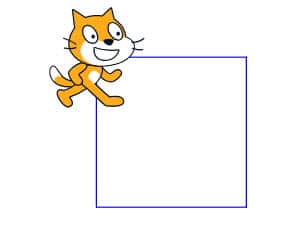 โปรแกรม Scratch วาดรูปสี่เหลี่ยม