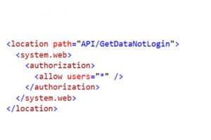 Web.comfig Authorization Allow User