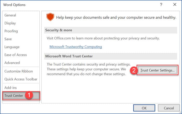 วิธีปิด Protected View ใน Microsoft Office 365