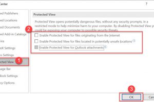 วิธีปิด Protected View ใน Microsoft Office 365