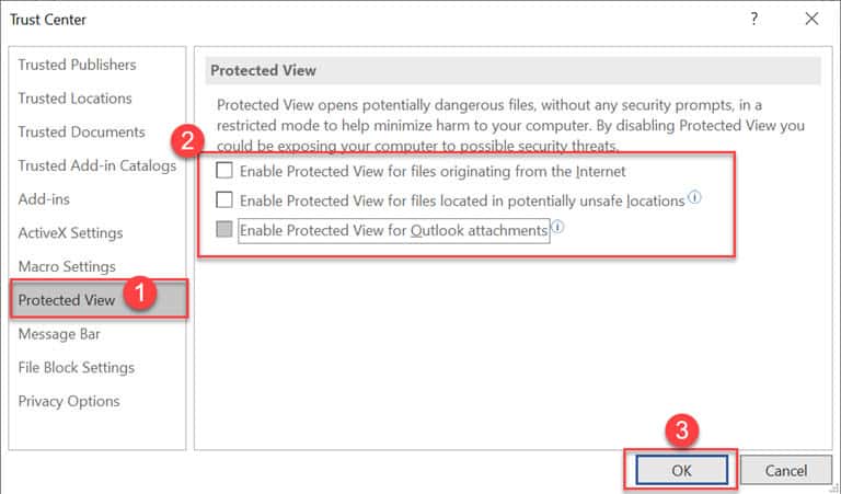 วิธีปิด Protected View ใน Microsoft Office 365