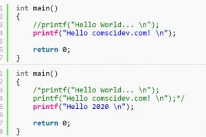 วิธี comment โค้ดในภาษาซี