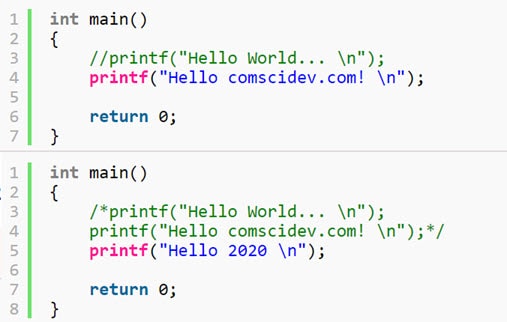 วิธี Comment โค้ดในภาษาซี – Cs Developers.