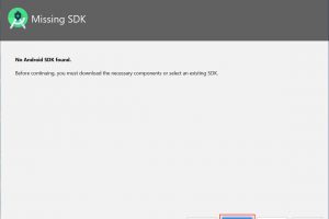 Andoiod Studio No Android SDK found (หา SDK ไม่เจอ)