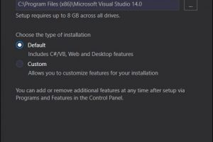 วิธีติดตั้งโปรแกรม Microsoft Visual Studio Community 2015 Update 3