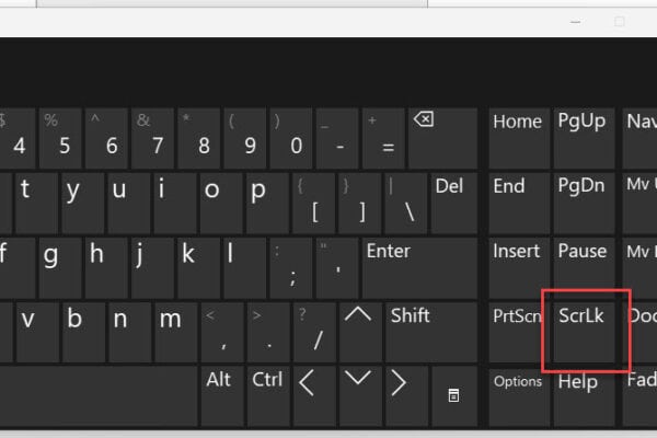 วิธีปิด Scroll Lock