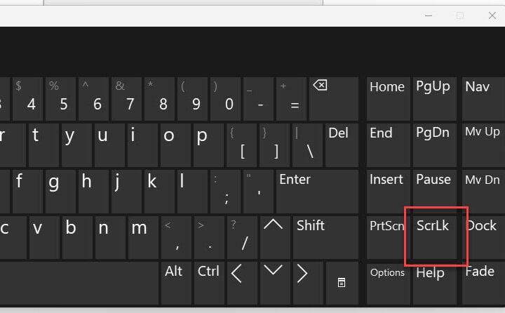 วิธีปิด Scroll Lock
