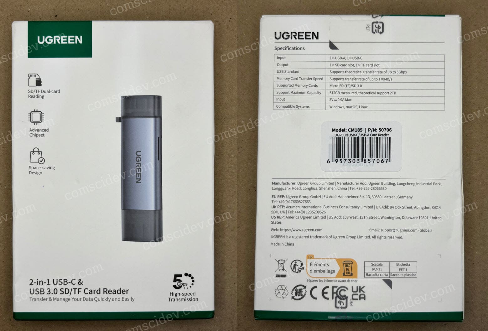 แกะกล่อง: Ugreen 2-in-1 USB-C & USB 3.0 SD/TF Card Reader