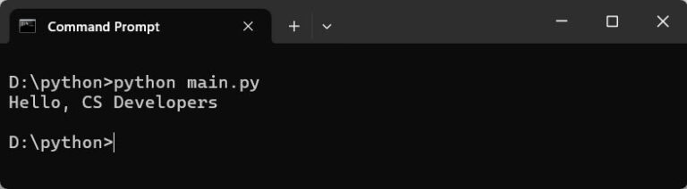 Python Tutorial – CS Developers
